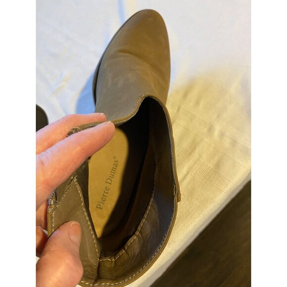 Pierre Dumas Womens Brown Ankle Booties With Zipper Closure - Size 10 - Picture 9 of 15